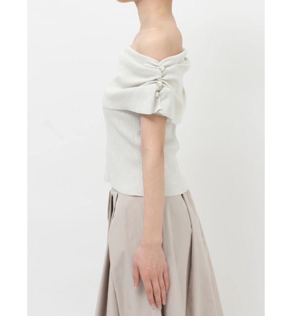 dazzlin「パールオフショルニットトップス」|ニット・セーター|