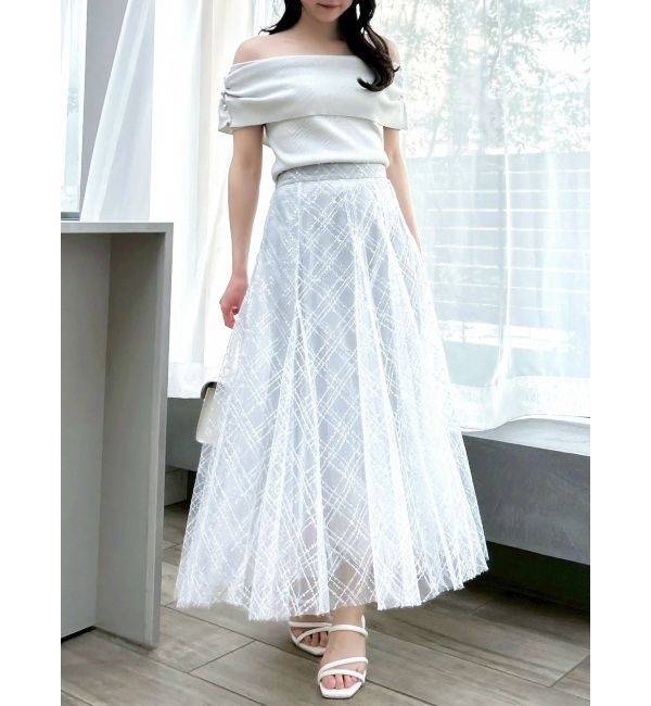 dazzlin「パールオフショルニットトップス」|ニット・セーター|