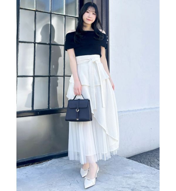 dazzlin「パールオフショルニットトップス」|ニット・セーター|