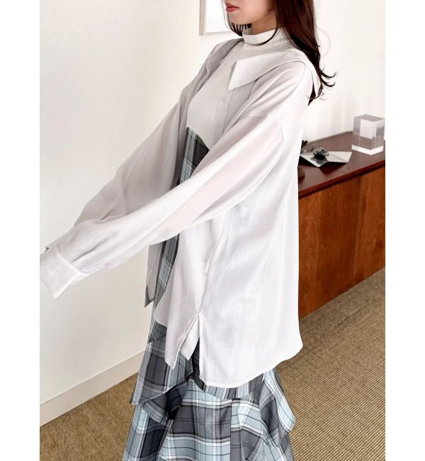 dazzlin「2WAYシアーオーバーシャツ」|シャツ・ブラウス|