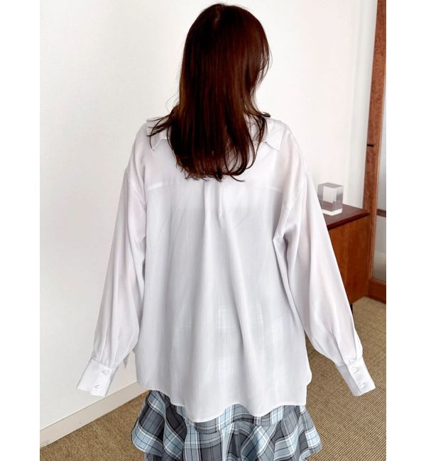 dazzlin「2WAYシアーオーバーシャツ」|シャツ・ブラウス|グレー