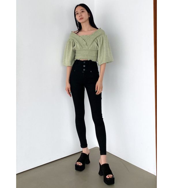 EMODA「【ELDER】NUDEハイウエストデニム」|デニム|