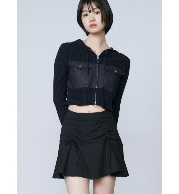 EMODA「ギャザーリボンフレアスカート」|スカート|