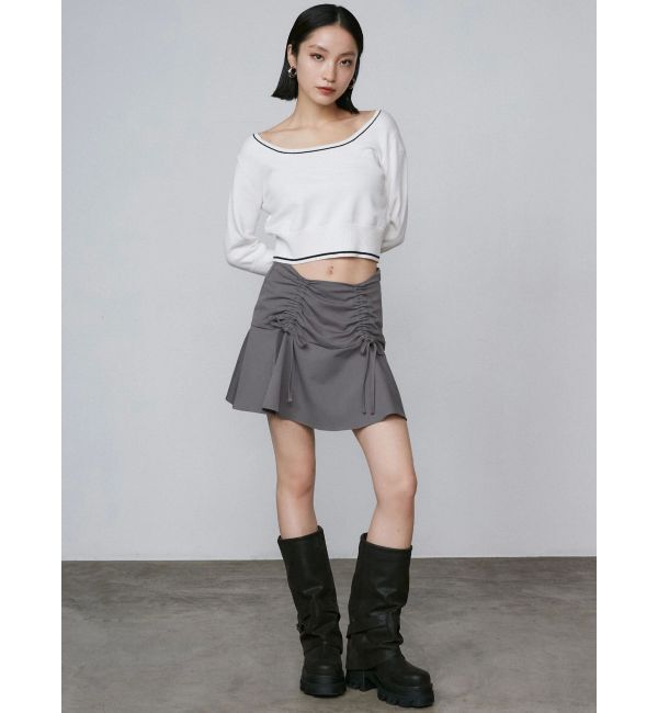 EMODA「ギャザーリボンフレアスカート」|スカート|