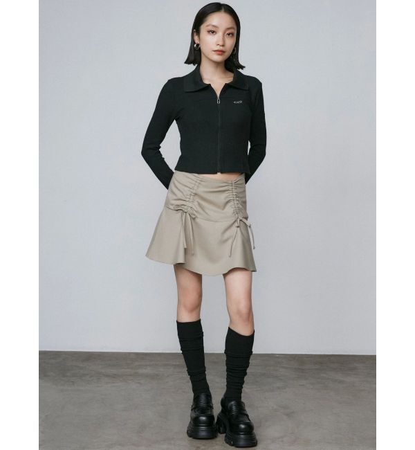 EMODA「ギャザーリボンフレアスカート」|スカート|