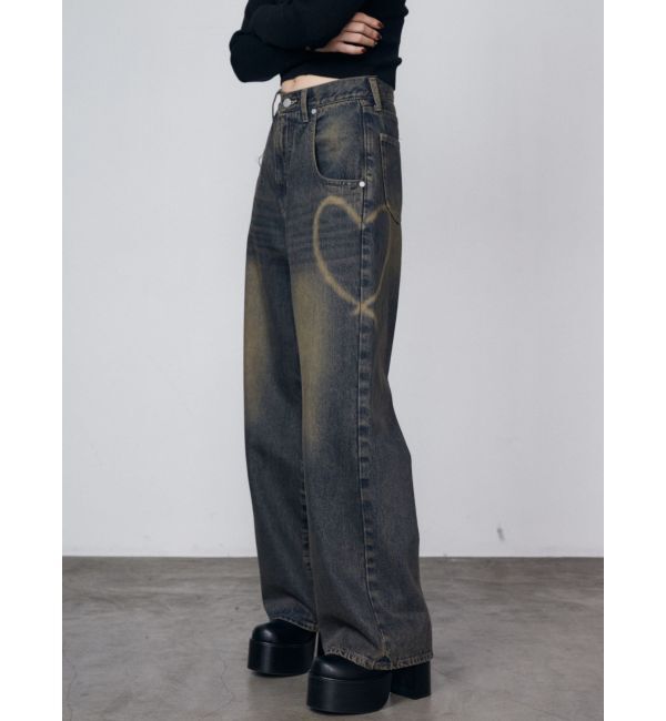 EMODA「グラフィックルーズジーンズ」|デニム|