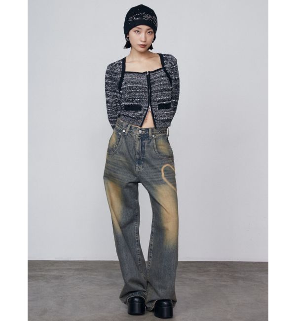 EMODA「グラフィックルーズジーンズ」|デニム|