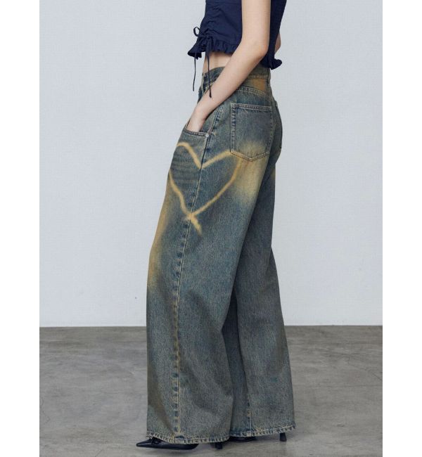 EMODA「グラフィックルーズジーンズ」|デニム|