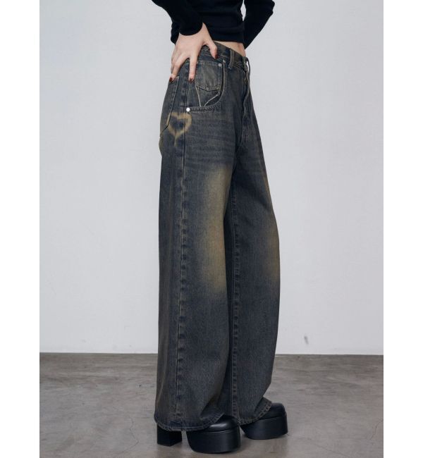 EMODA「グラフィックルーズジーンズ」|デニム|