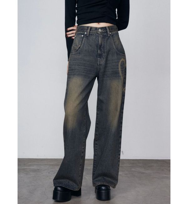 EMODA「グラフィックルーズジーンズ」|デニム|