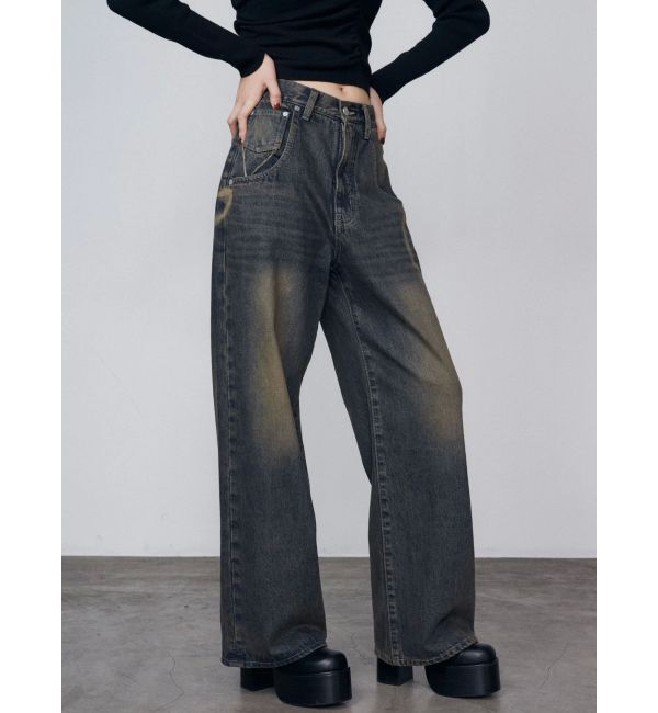 EMODA「グラフィックルーズジーンズ」|デニム|