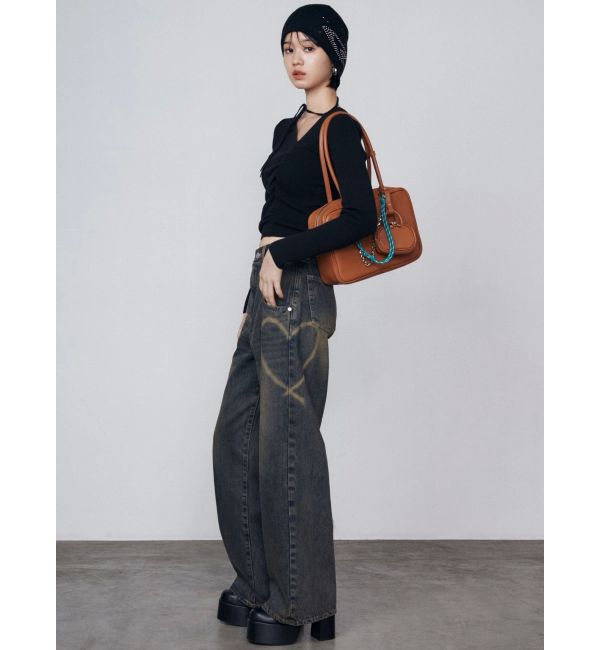 EMODA「グラフィックルーズジーンズ」|デニム|