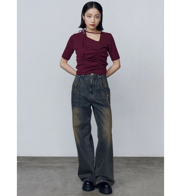 EMODA「グラフィックルーズジーンズ」|デニム|