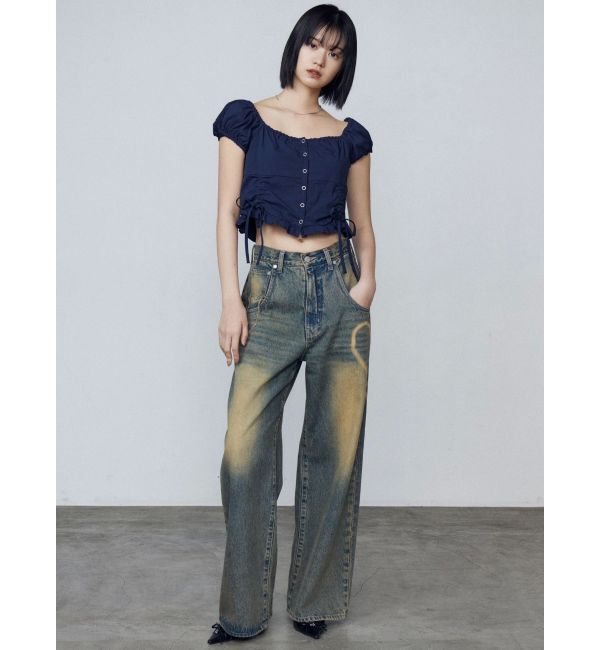 EMODA「グラフィックルーズジーンズ」|デニム|