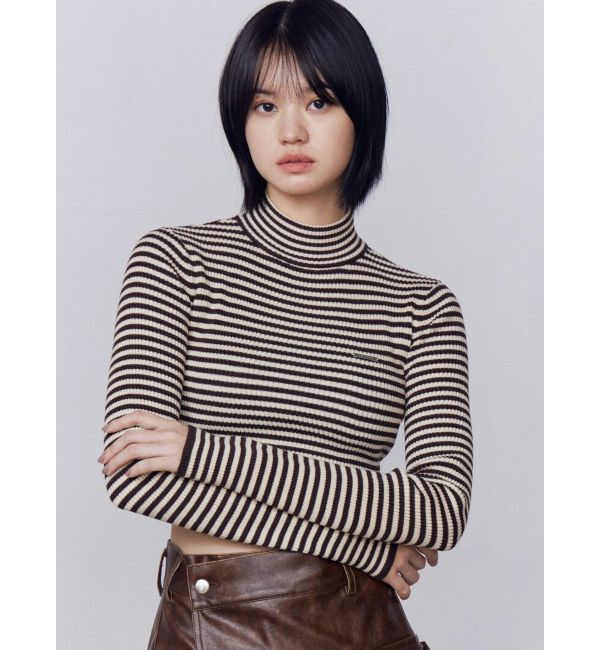 EMODA「ハイネッククロップニット」|ニット・セーター|ブラウン