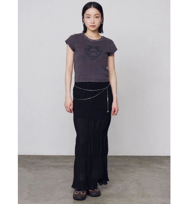 EMODA「シャーリングラインマキシスカート」|スカート|