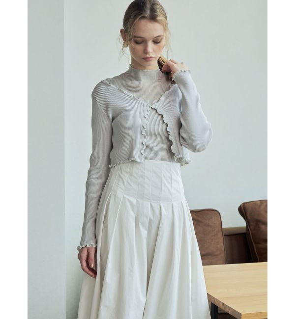 MERCURYDUO「タフタタックフレアスカート」|スカート|