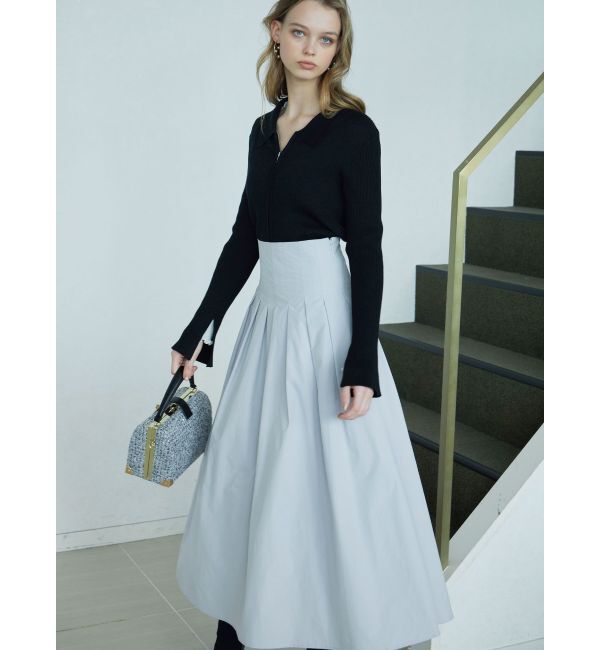 MERCURYDUO「タフタタックフレアスカート」|スカート|