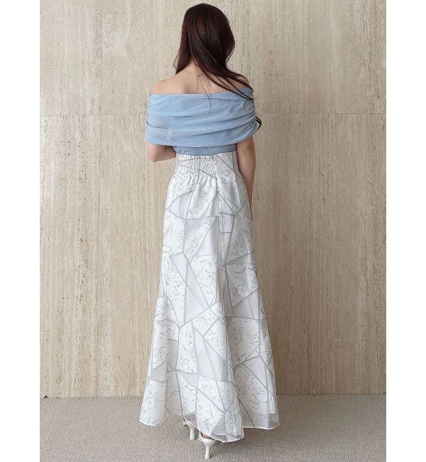 MERCURYDUO「ジオメトリックオパールフレアスカート」|スカート|