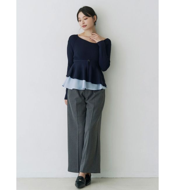 MERCURYDUO「フェイクウール折返しベルトパンツ」|その他|