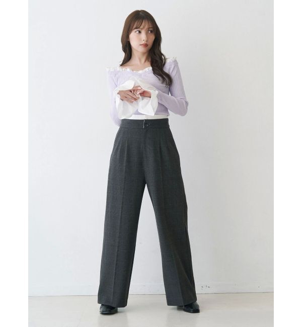 MERCURYDUO「フェイクウール折返しベルトパンツ」|その他|