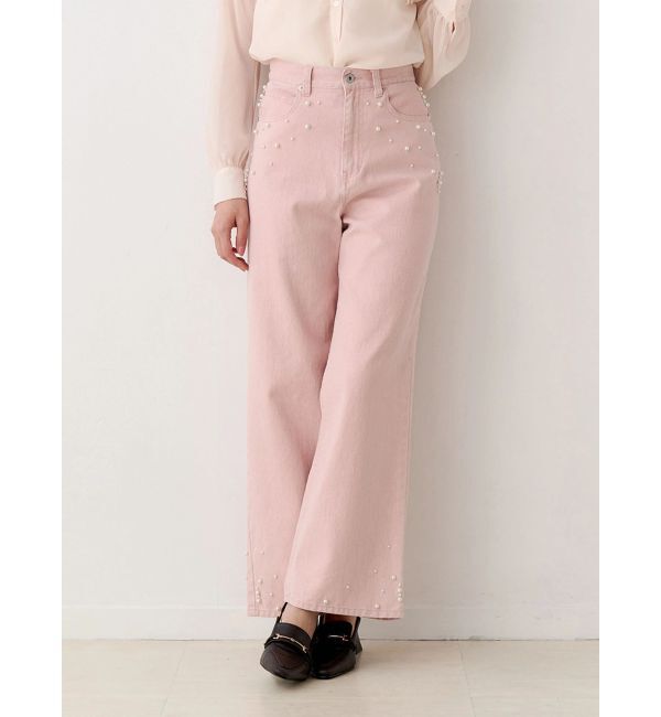 MERCURYDUO「パールデニムパンツ」|デニム|
