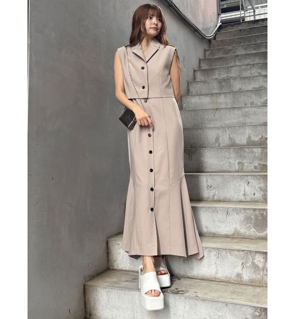 MURUA「ジレレイヤードジャンパースカート」|ジャンパースカート|