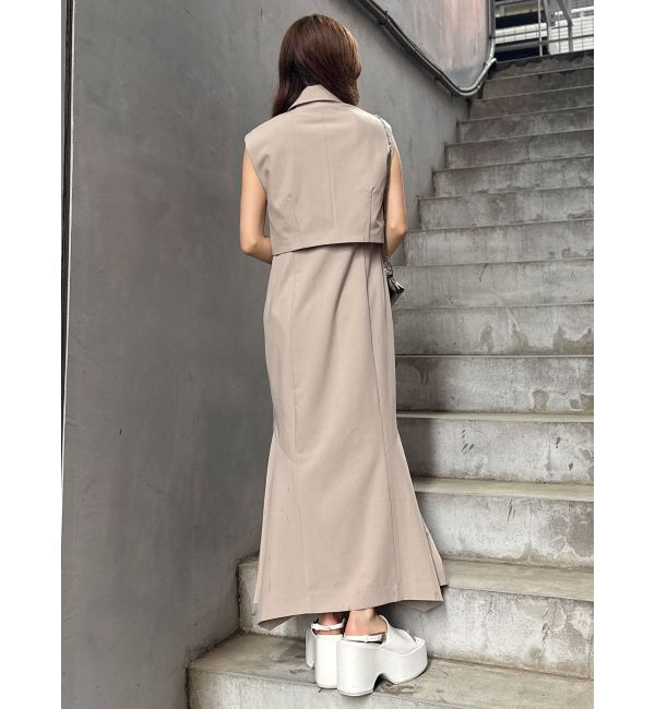 MURUA「ジレレイヤードジャンパースカート」|ジャンパースカート|