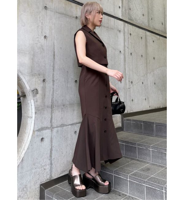 MURUA「ジレレイヤードジャンパースカート」|ジャンパースカート|