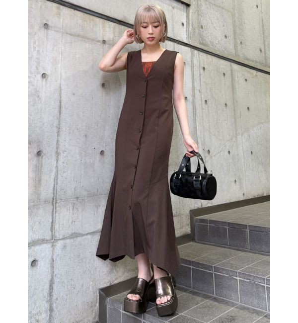 MURUA「ジレレイヤードジャンパースカート」|ジャンパースカート|