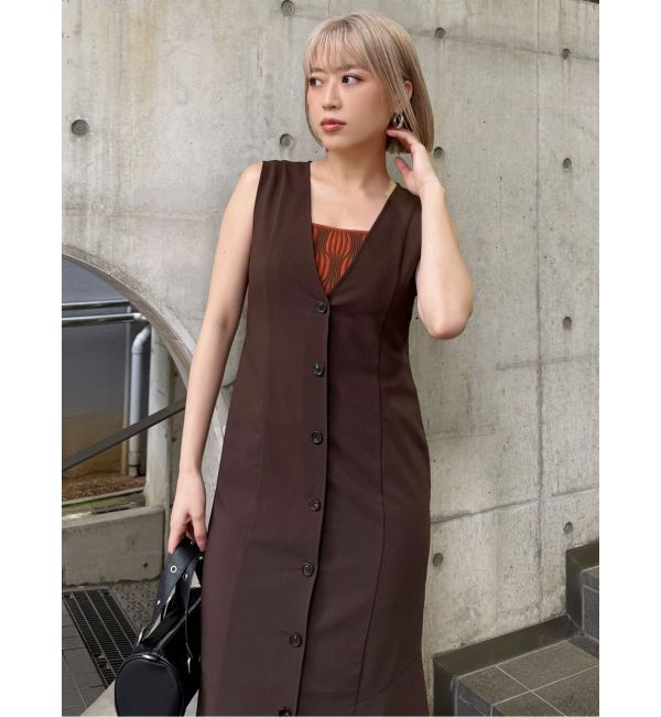 MURUA「ジレレイヤードジャンパースカート」|ジャンパースカート|