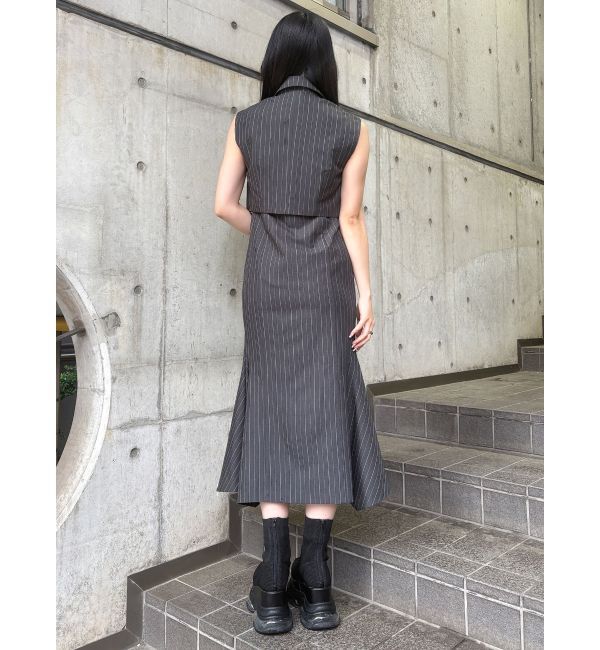 MURUA「ジレレイヤードジャンパースカート」|ジャンパースカート|