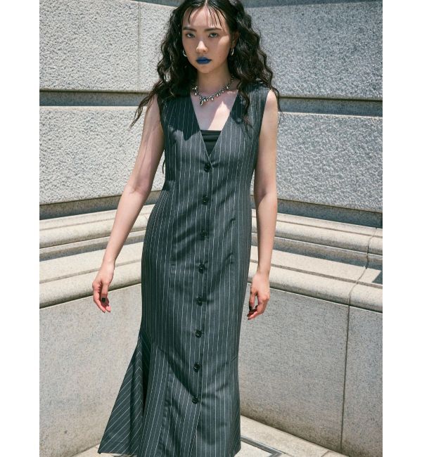 MURUA「ジレレイヤードジャンパースカート」|ジャンパースカート|