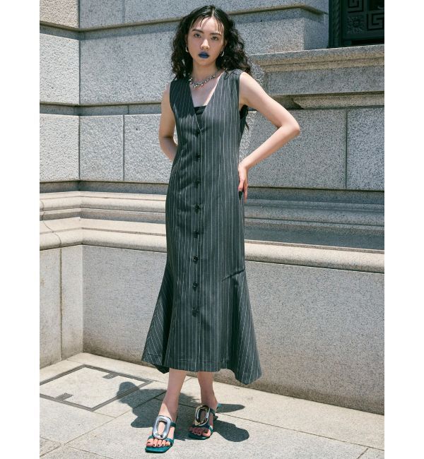 MURUA「ジレレイヤードジャンパースカート」|ジャンパースカート|