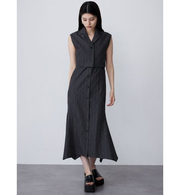 MURUA「ジレレイヤードジャンパースカート」|ジャンパースカート|