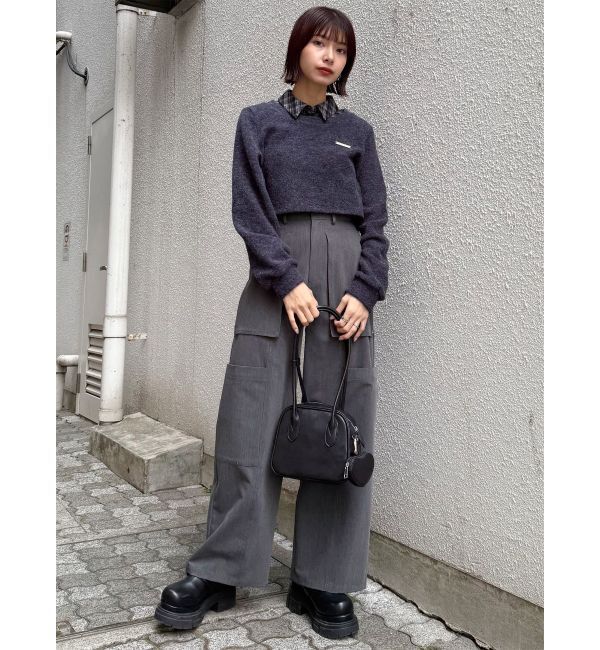 MURUA「ロングショルダースクエアボストンバッグ」|ショルダー・メッセンジャー|