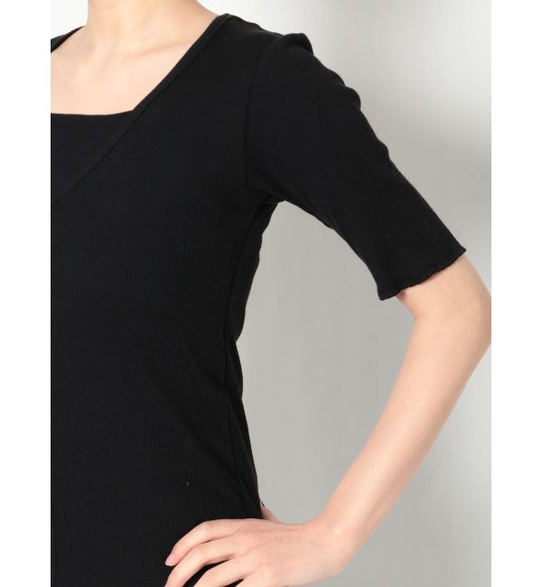 Ungrid「オーガニックコットンテレコハーフスリーブカーデ」|カーディガン|