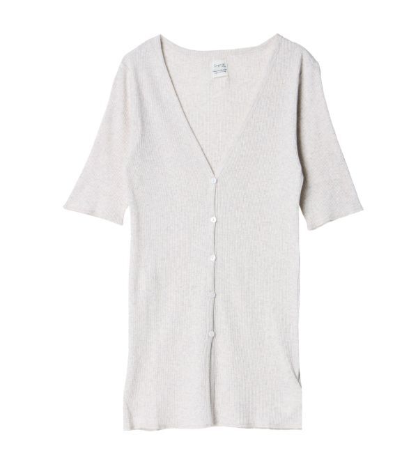 Ungrid「オーガニックコットンテレコハーフスリーブカーデ」|カーディガン|