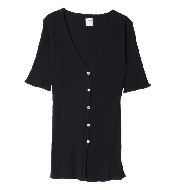 Ungrid「オーガニックコットンテレコハーフスリーブカーデ」|カーディガン|