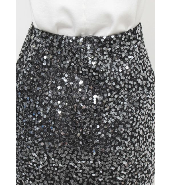 Ungrid「ミドル丈スパンコールスカート」|スカート|
