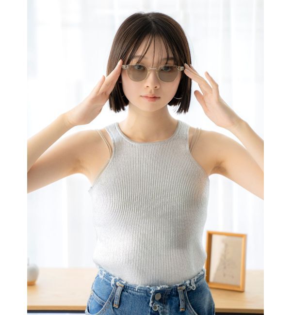 Ungrid「アメスリニットタンクトップ」|ニット・セーター|シルバー