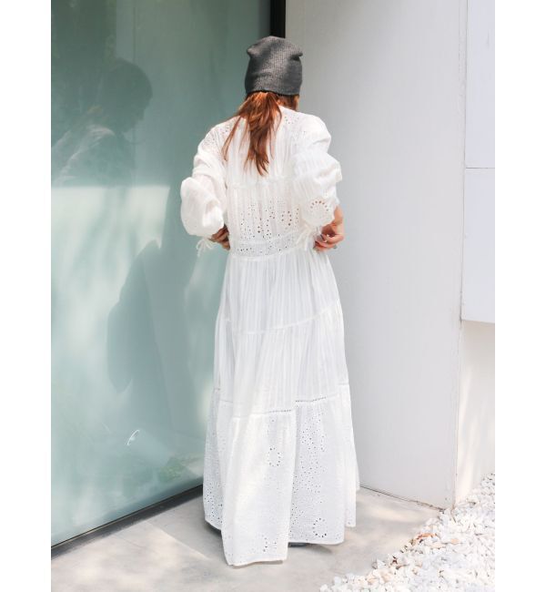 Ungrid「カットワークレースコンビワンピース」|ワンピース|