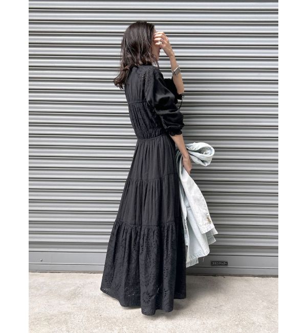 Ungrid「カットワークレースコンビワンピース」|ワンピース|