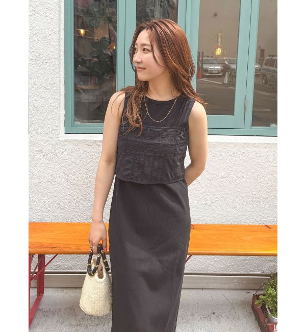 Ungrid「バックレースアップコットンキャミ」|キャミソール|