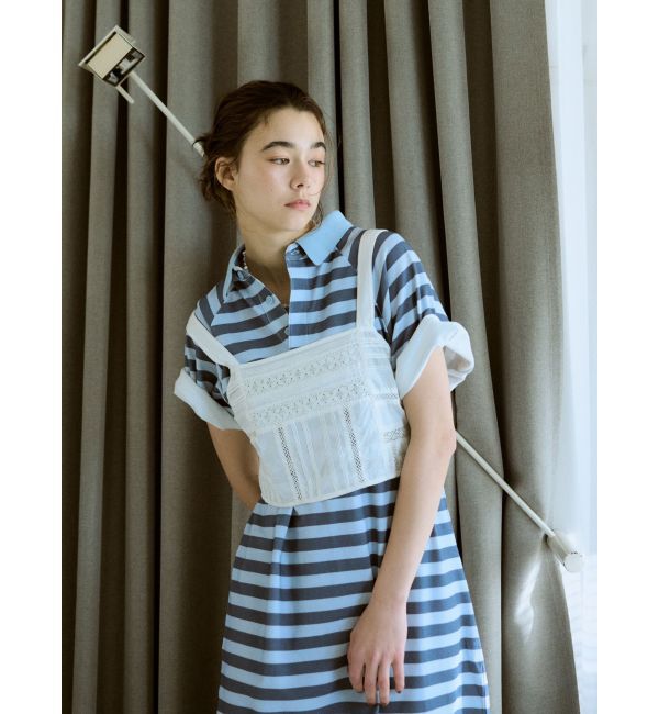 Ungrid「バックレースアップコットンキャミ」|キャミソール|