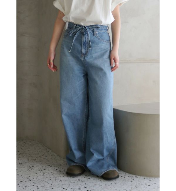 Ungrid「ウエストベルトデザインデニム」|デニム|