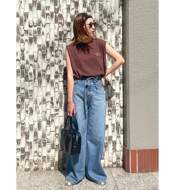 Ungrid「ウエストベルトデザインデニム」|デニム|