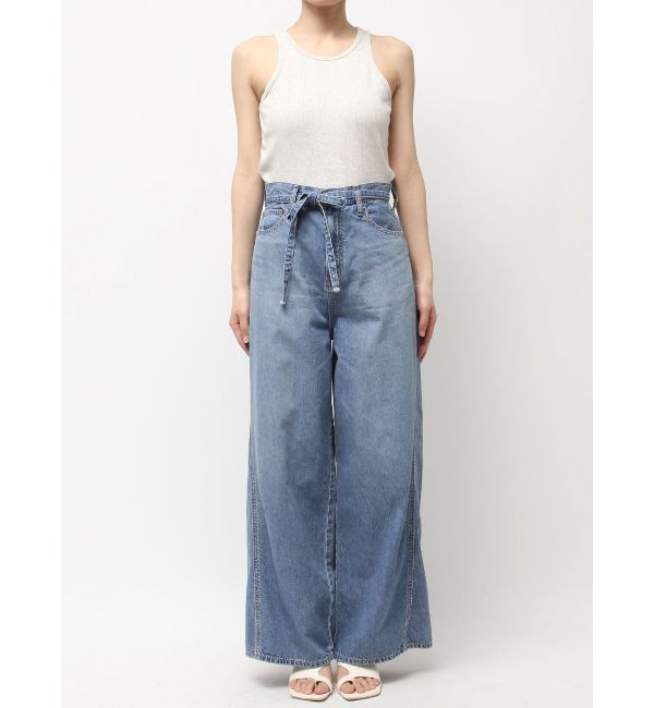 Ungrid「ウエストベルトデザインデニム」|デニム|