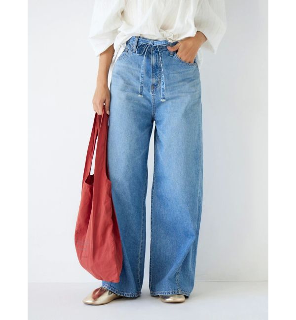 Ungrid「ウエストベルトデザインデニム」|デニム|