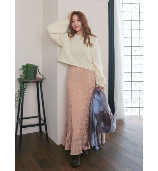 Ungrid「クリンクルボリュームスカート」|スカート|